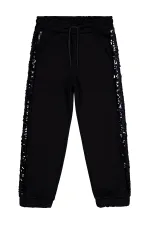 Girls Tracksuit Bottoms 6-9 Years Black - Pack