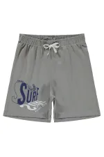 Erkek Çocuk Şort 6-9 Yaş Açık Gri - Paket