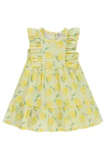 Kız Çocuk Jile ve Elbise 2-5 Yaş Sarı - Paket