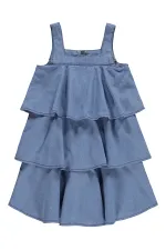 Kız Çocuk Jile ve Elbise 6-9 Yaş Mavi - Paket