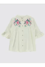 Girl's Shirt 6-9 Years Old Ecru - Package