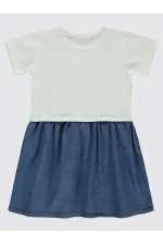 Kız Çocuk Jile ve Elbise 6-9 Yaş Ekru - Paket