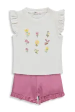 Kız Çocuk Takım 2-5 Yaş Ekru-Soft Pembe - Paket