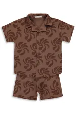 Erkek Çocuk Takım 2-5 Yaş Kahve - Paket