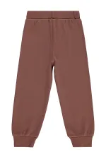 Pantalon de survêtement garçon, 2-5 ans, marron clair - Lot