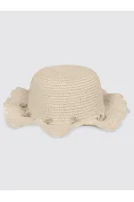 Kız Çocuk Şapka Bere 6-9 Yaş Krem - Paket