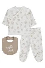 Baby Bodysuit Sets 0-24 Months, Ecru - Package