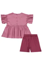 Kız Çocuk Takım 2-5 Yaş Gül Kurusu - Paket