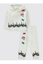 Ensemble de survêtement fille 2-5 ans écru - Emballage