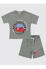 Erkek Çocuk Takım 2-5 Yaş Gri - Paket