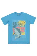 Lot de T-shirts pour garçons, 6-9 ans, bleu foncé