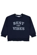 Girl's Sweatshirt 2-5 Years Old Navy Blue - Package