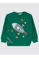 Boy Sweatshirt 2-5 Years Old Pine Green - Package