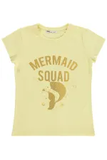 Girls' T-Shirt Km 6-9 Years Yellow - Package
