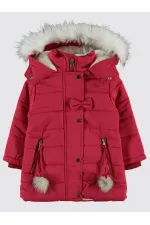 Kız Çocuk Mont 2-5 Yaş Nar - Paket