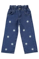 Girls' Denim Trousers, Ages 2-5, Blue - Pack