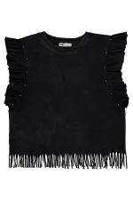 Girls' T-shirt, Ages 10-13, Black - Pack