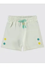 Kız Çocuk Şort 2-5 Yaş Ekru - Paket