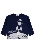 Boys Pajama Set 2-5 Years Old Navy Blue - Package