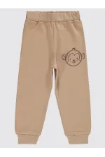 Bas de survêtement garçon 2-5 ans, couleur vison - Emballage