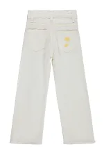 Kız Çocuk Pantolon 6-9 Yaş Kırık Beyaz - Paket