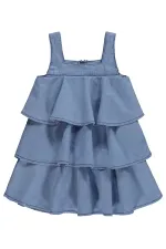 Kız Çocuk Jile ve Elbise 2-5 Yaş Mavi - Paket