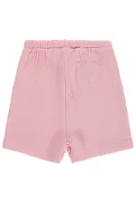 Kız Çocuk Şort 2-5 Yaş Şeftali - Paket