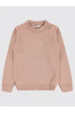 Pull pour fille de 6 à 9 ans, couleur poudre - Emballage