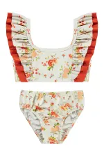 Kız Çocuk Mayo Set 6-13 Yaş Oranj - Paket