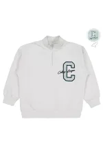 Erkek Çocuk Sweatshirt 6-9 Yaş Açık Gri - Paket