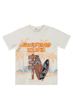 Boys' T-Shirt, Ages 6-9, Off-White - Package Boys' T-Shirt, Ages 6-9, Off-White - Package