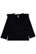 Kız Çocuk Sweatshirt 6-9 Yaş Siyah - Paket