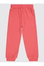 Girl's Tracksuit Bottoms 2-5 Years Old Sunset Coral - Pack