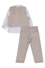 Erkek Çocuk Takım 2-5 Yaş Bej - Paket
