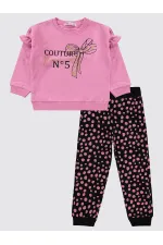 Girls Tracksuit Set 2-5 Years Old Peony Pink - Package