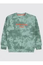 Sweat-shirt garçon 6-9 ans vert amande clair - Emballage