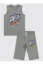 Erkek Çocuk Pijama Takımı 10-13 Yaş Gri - Paket