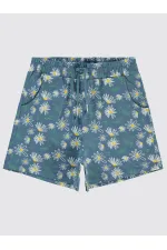 Kız Çocuk Şort 6-9 Yaş Element Mavisi - Paket