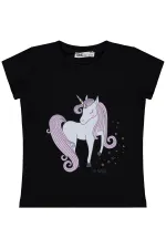 Lot de T-shirts noirs pour filles (2-5 ans)