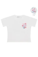 Girls' T-shirt, Ages 10-13, Off-White - Package