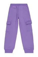 Girls Tracksuit Bottoms 6-9 Years Purple - Pack