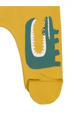 Couche une pièce pour bébé de 0 à 24 mois, couleur moutarde - Emballage