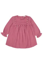 Ensemble gilet et robe pour fille de 2 à 5 ans, rose poudré - Pack
