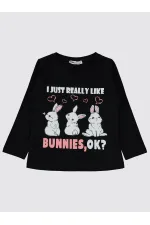 Sweat-shirt noir pour fille de 2 à 5 ans - Lot