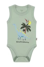 Bebek Çıtçıtlı Badi 0-24 Ay Açık Haki - Paket