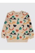 Erkek Çocuk Sweatshirt 2-5 Yaş Taş Rengi - Paket