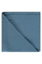 Couverture et lange pour bébé 0-24 mois, bleu indigo doux - Emballage