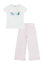 Kız Çocuk Takım 6-9 Yaş Kırık Beyaz-Pembe - Paket
