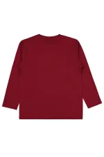 Erkek Çocuk Sweatshirt 6-9 Yaş Bordo - Paket