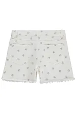 Kız Çocuk Şort 6-9 Yaş Kırık Beyaz - Paket